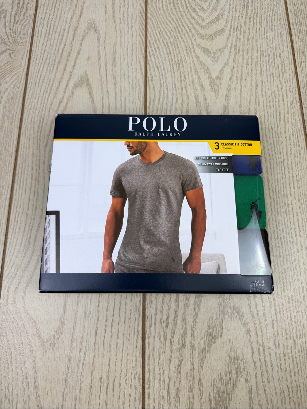 Polo Ralph Lauren Men's 3 Pack Classic Fit Cotton Crews Medium Multi $49.50